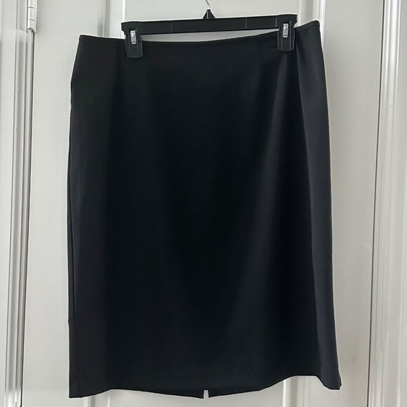 Blu Sage Womens Black Knee-Length Pencil Skirt Size 12 Polyester Blend - Picture 3 of 8